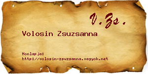 Volosin Zsuzsanna névjegykártya